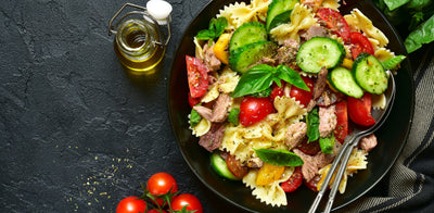 Pasta salad with tuna and Sicilian pesto